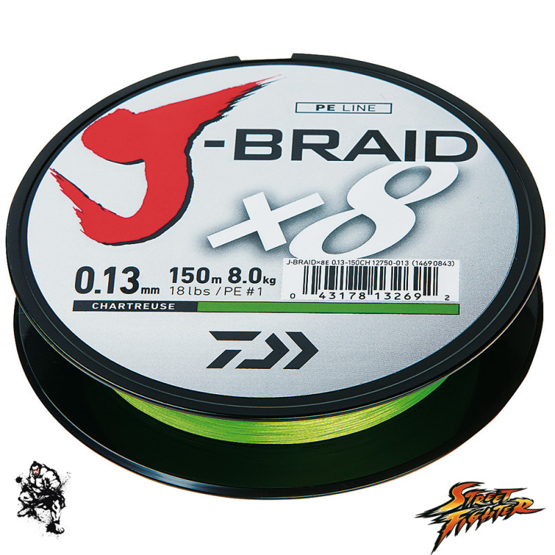 Tresse Daiwa J Braid X8 Multicolore 150 M Roumaillac