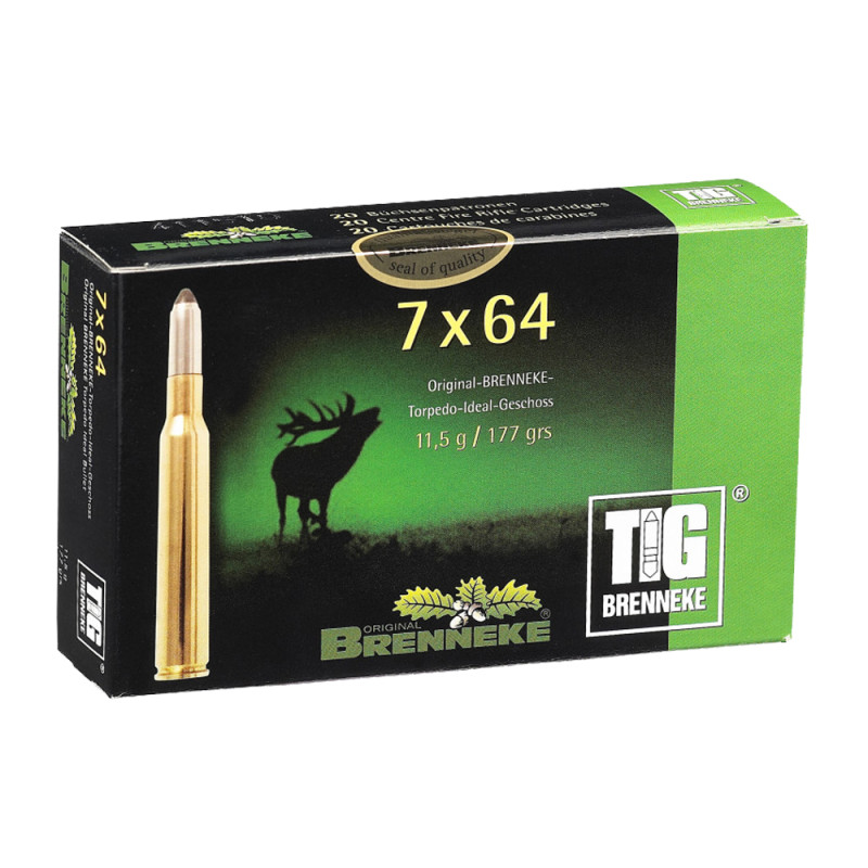 MUNITIONS BALLES BRENNEKE 7X64 TIG