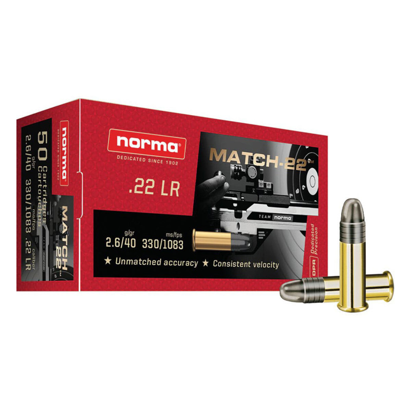 MUNITIONS 22LR NORMA MATCH-22 2318980