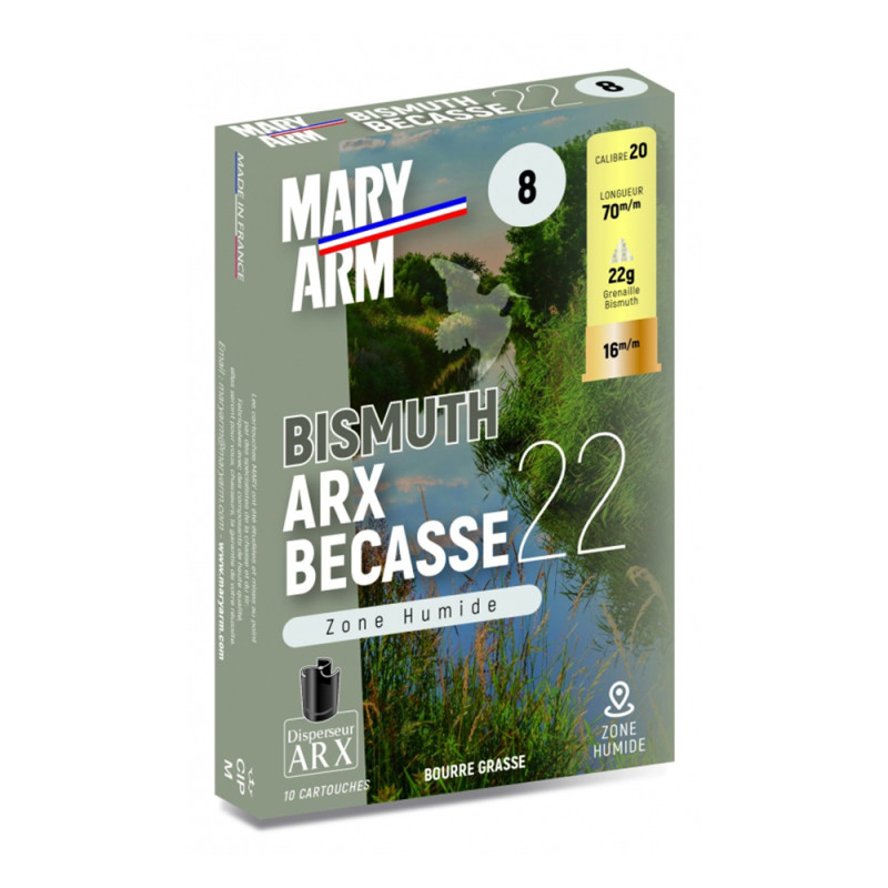 CARTOUCHES MARY-ARM BECASSE BISMUTH ARX 22