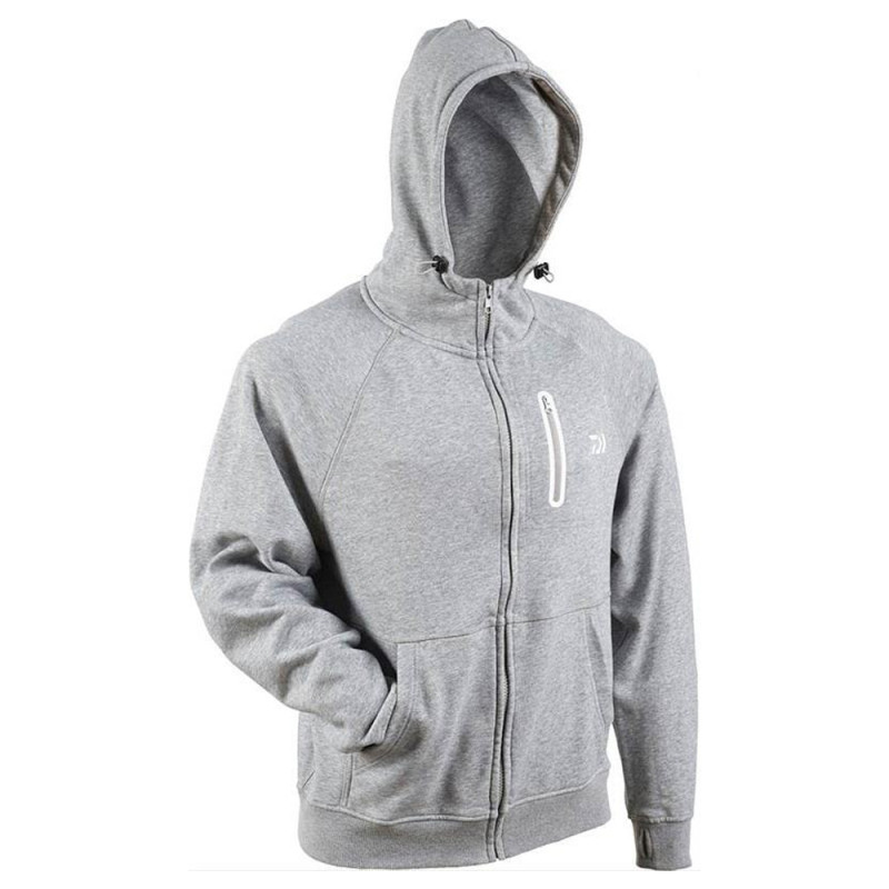 SWEAT A CAPUCHE ZIPPÉ DAIWA GRIS