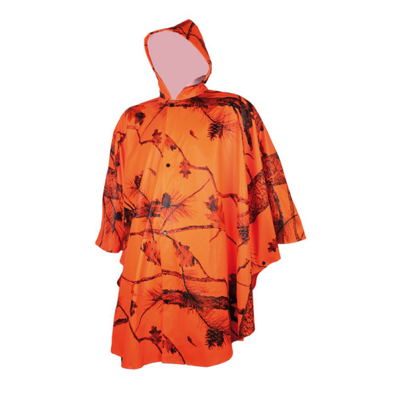 PONCHO DE CHASSE TREELAND CAMO ORANGE