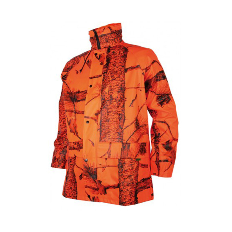 VESTE CHASSE DE PLUIE TREELAND CAMO ORANGE