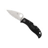 COUTEAU SPYDERCO LEAFJUMPER NOIR A DENTS