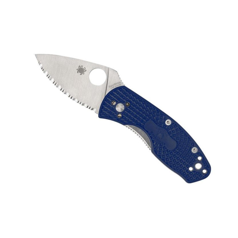 COUTEAU SPYDERCO AMBITIOUS BLEU A DENTS