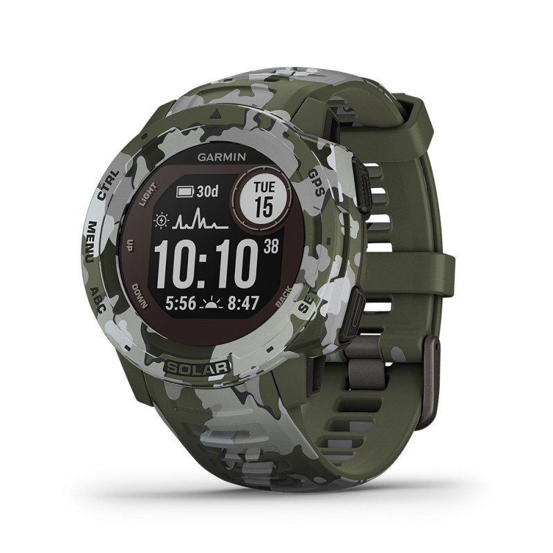 MONTRE GPS MULTIFONCTION GARMIN INSTINCT SOLAR LICHEN CAMO